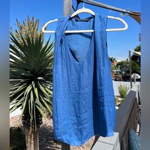 Zara silk blue shirt